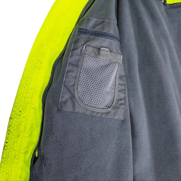 Majestic Size XL Class 3 Hi-Vis Reflective ANSI 3 Type R Lined Bomber Jacket - Picture 5 of 12